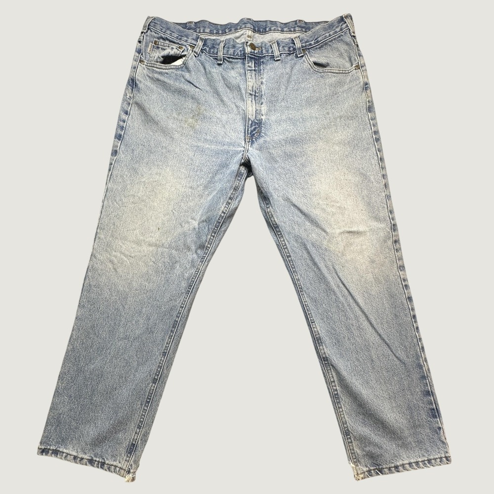 Carhartt Jeans Mens 40x29 Relaxed Straight Light Wash Distressed Denim